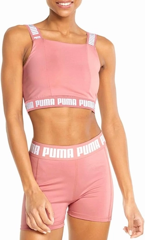 PUMA Womens Strong Scoop Neck Athletic Tank Training Casual Moisture Wicking - Pink - Size XXXL