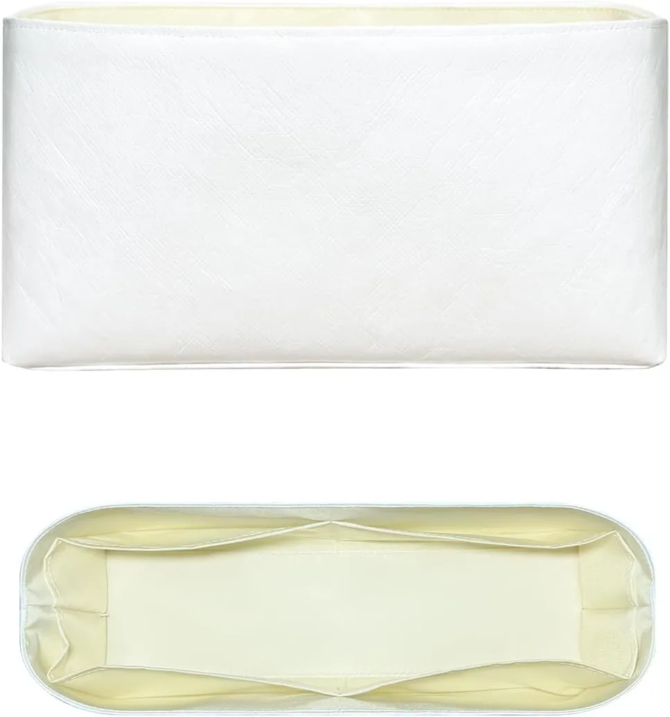 Purse Organizer Insert, Lightweight Inside Bag Organizer Insert Fit for Loro Piana 19/27 Slim Dupont Paper Inner Liner Bag Waterproof Handbag Organizer Insert (LP27)
