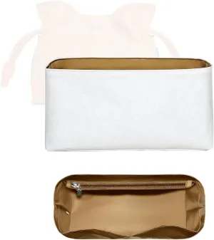 Purse Organizer Insert, Lightweight Inside Storage Bag Insert Fit for Loewe Flamenco Mini/M Dupont Paper Inner Liner Makeup Bag Organizer Insert (Style-02, M)