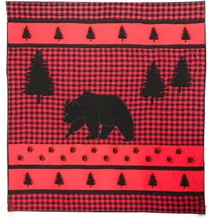 Quilts - Bear Track Super Queen Quilt 92" W x 96" L | Cotton Quilt with Matching Pillow Shams (27" W X 21" L) 2Nos