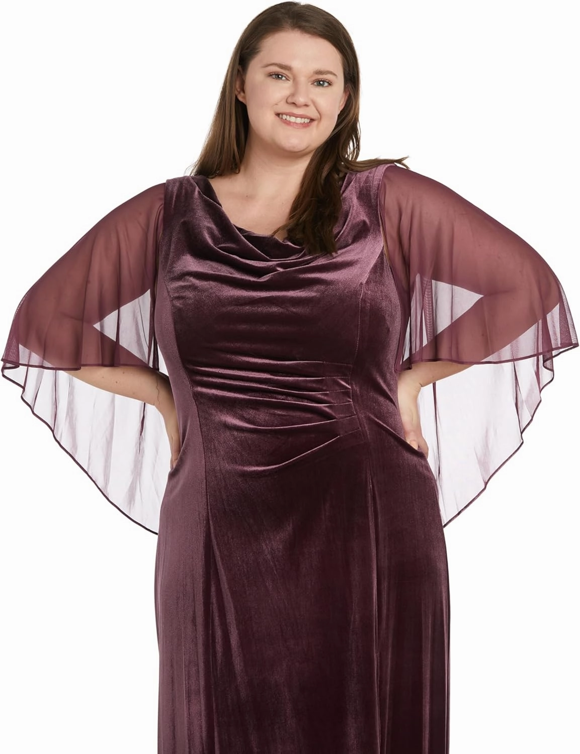 R&M Richards Women's Evening Gown W/Side Slit