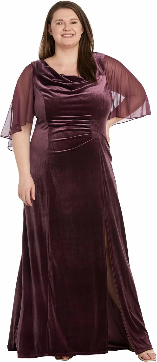 R&M Richards Women's Evening Gown W/Side Slit