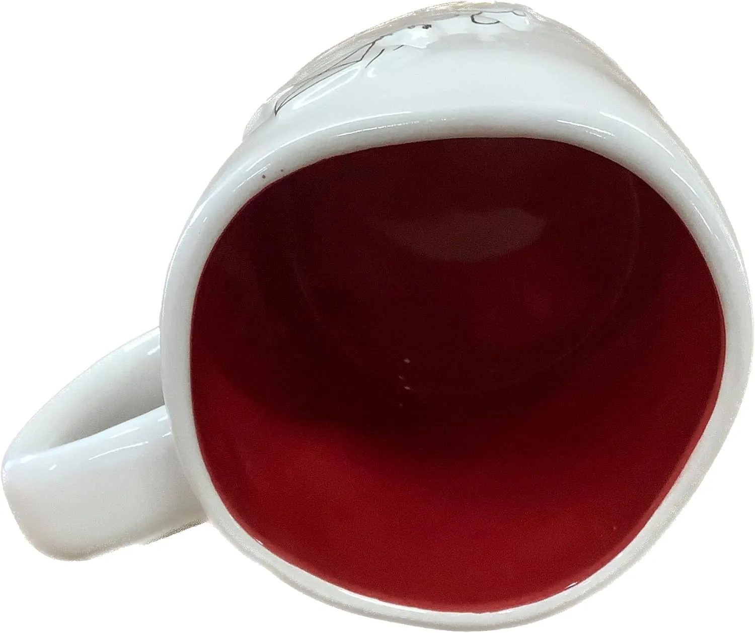 Rae Dunn x Peanuts Coffee Mug Everything Seems Fine - Kite Line Tangle, Red Interior