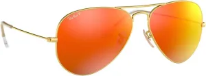 Ray-Ban RB3025 112/4D Matte Gold Brown / Red Polarised Mirror Lens 58mm