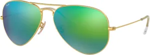 Ray-Ban RB3025 Classic Aviator Sunglasses, Gold Matte, 62 mm