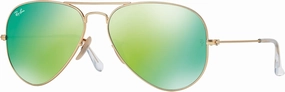 Ray-Ban RB3025 112/19 Aviator Matte Gold Frame / Green Flesh Lens 62mm