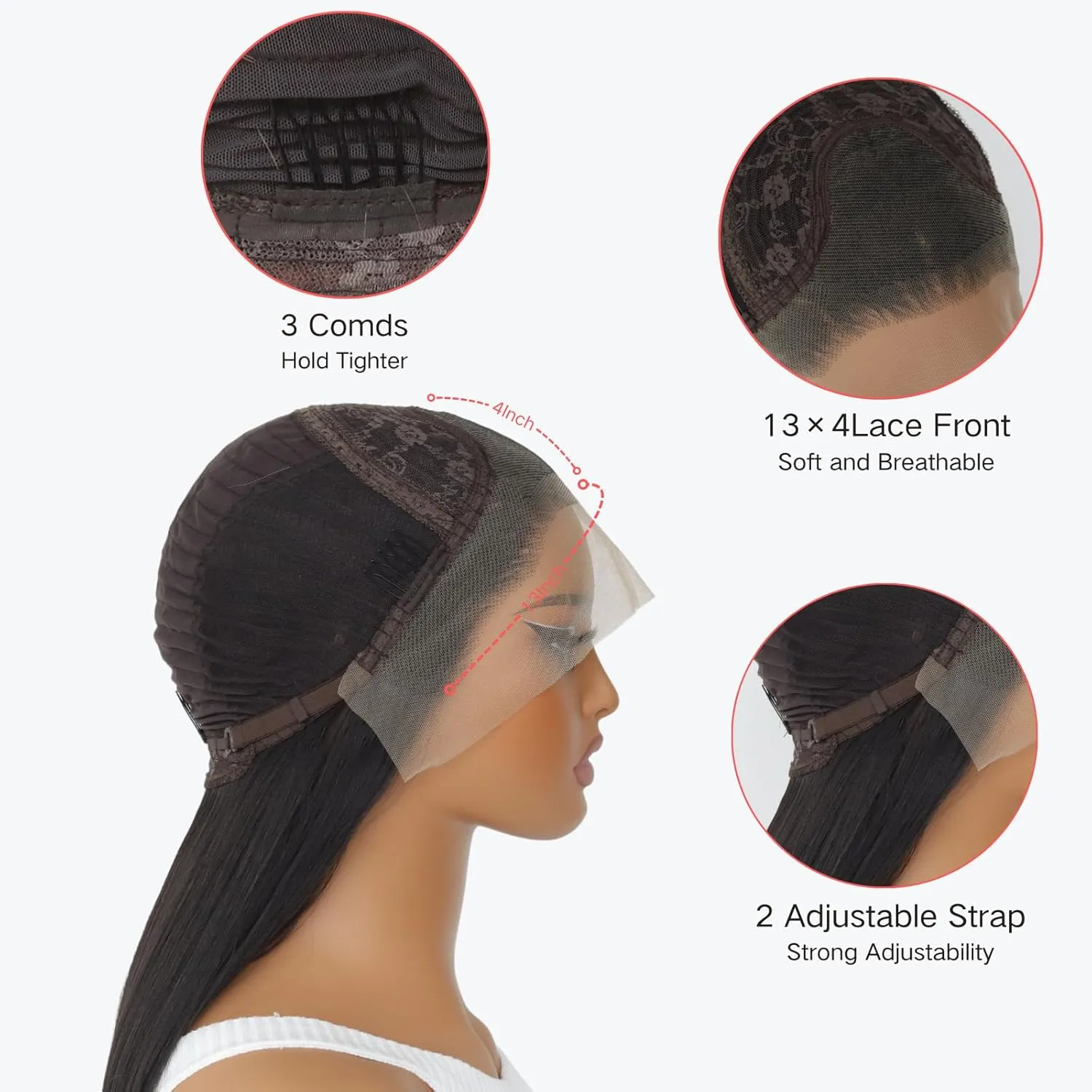 Red and Blonde Lace Front Wigs Black Wig with Red Highlights 13x4 Lace Front Wig Red Blonde and Black Wigs Pre Plucked Nature Hairline With 24 Inch 180% Density