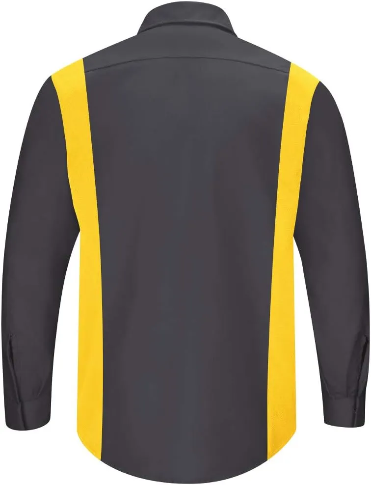 Red Kap Men's Long Sleeve Performance Plus Shop Shirt with Oilblok Technology