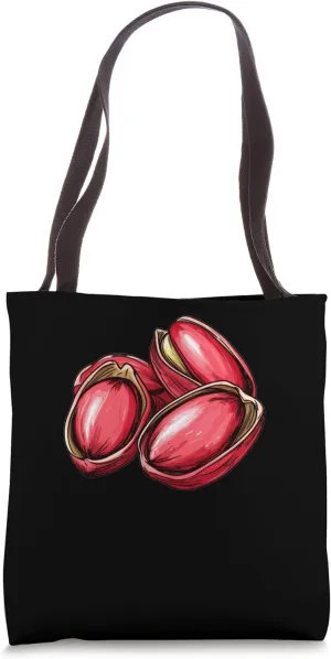 Red Pistachios With A Bold Outline Tote Bag