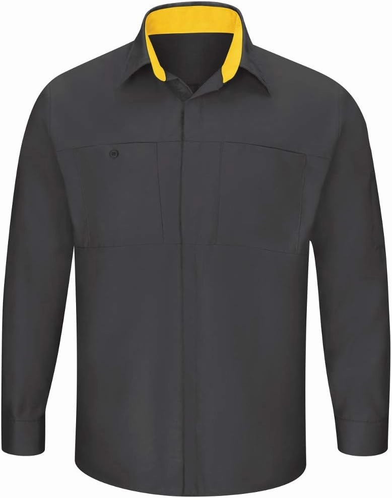 Red Kap Men's Long Sleeve Performance Plus Shop Shirt with Oilblok Technology