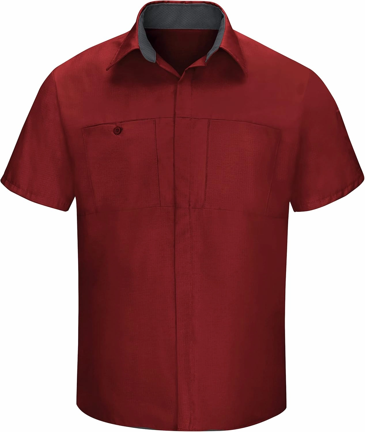 Red Kap Men's Short Sleeve Performance Plus Shop Shirt with Oilblok Technology