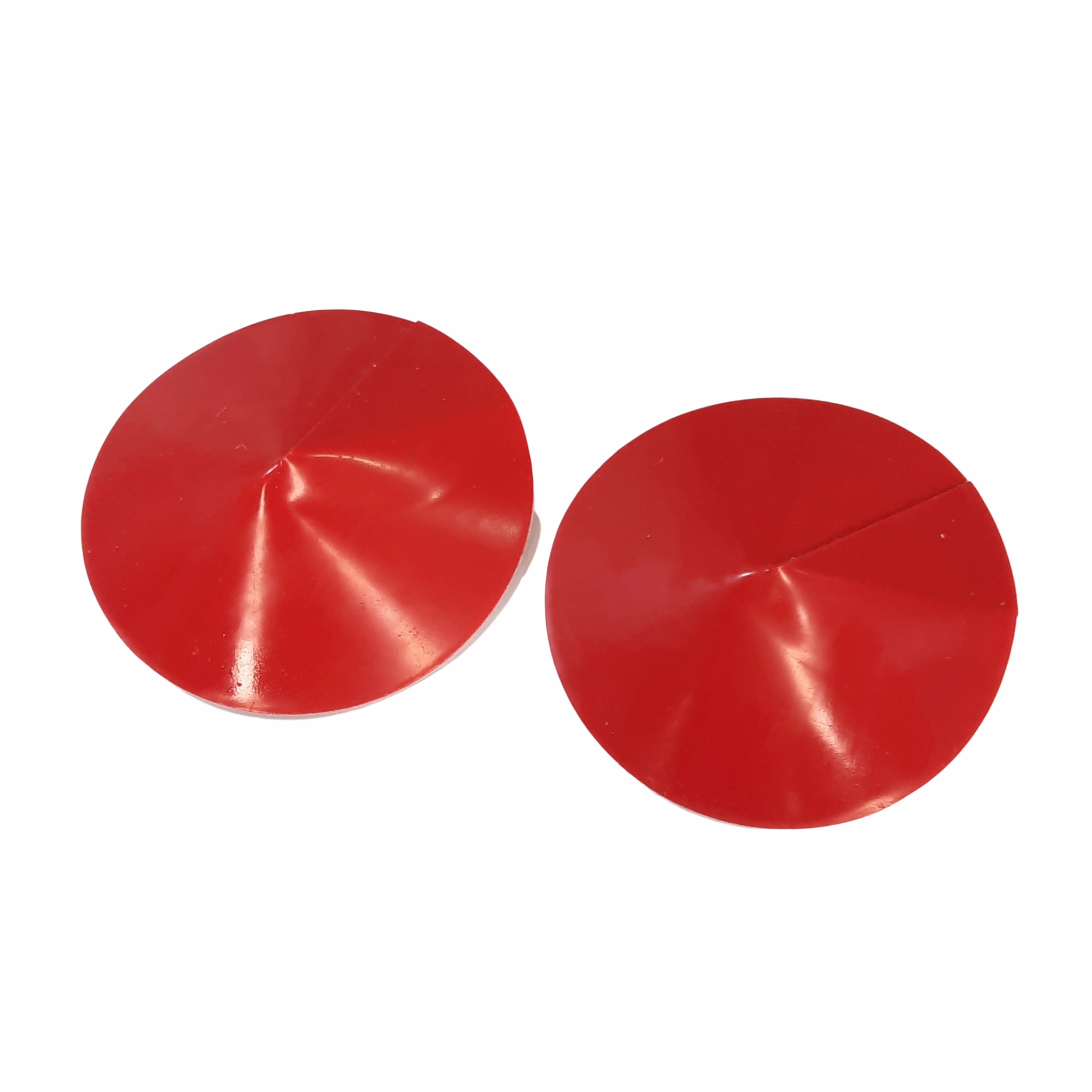 Red Latex Round Nipple Pasties / Nipple Covers