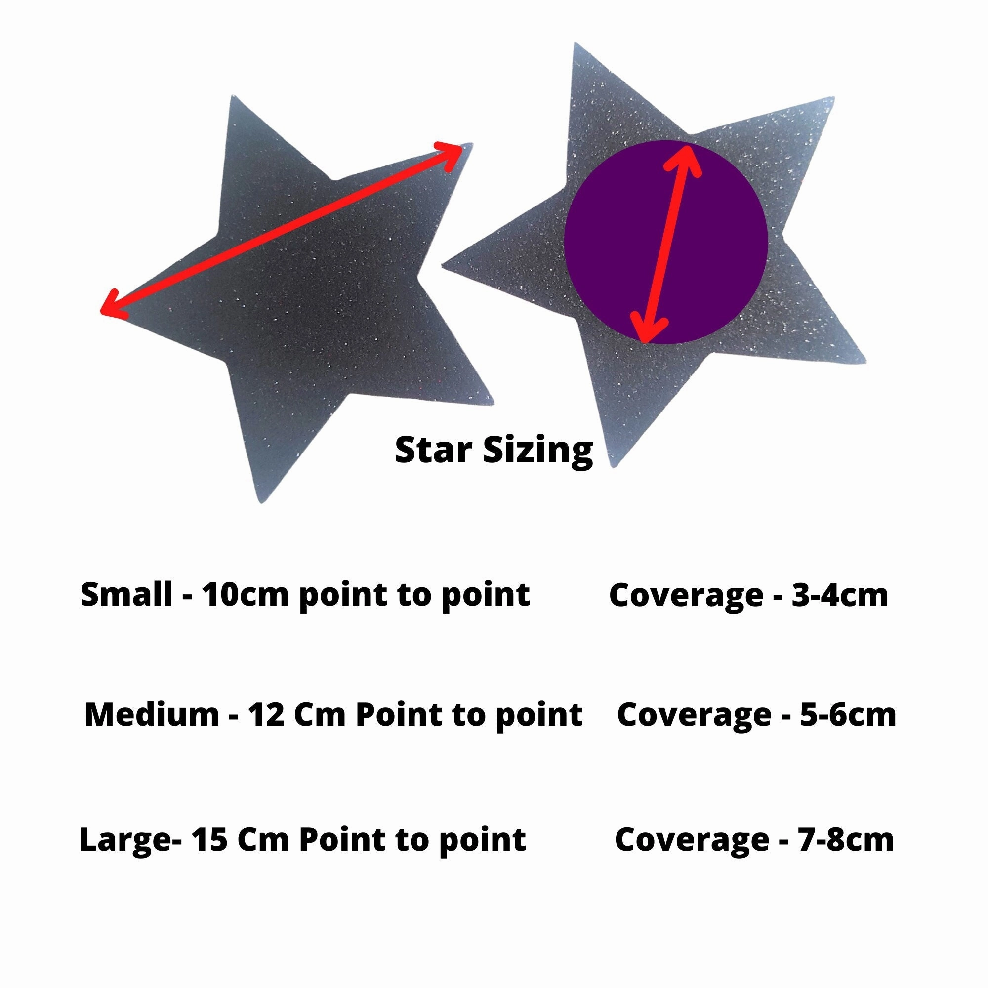 Red Latex  Star Nipple Pasties / Nipple Covers