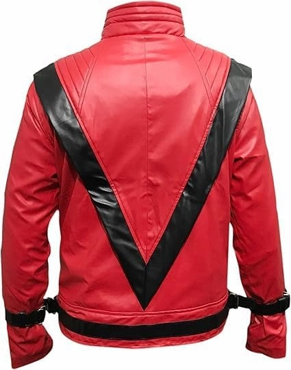 Red Leather Jacket For Boys - Kids Thriller Jacket