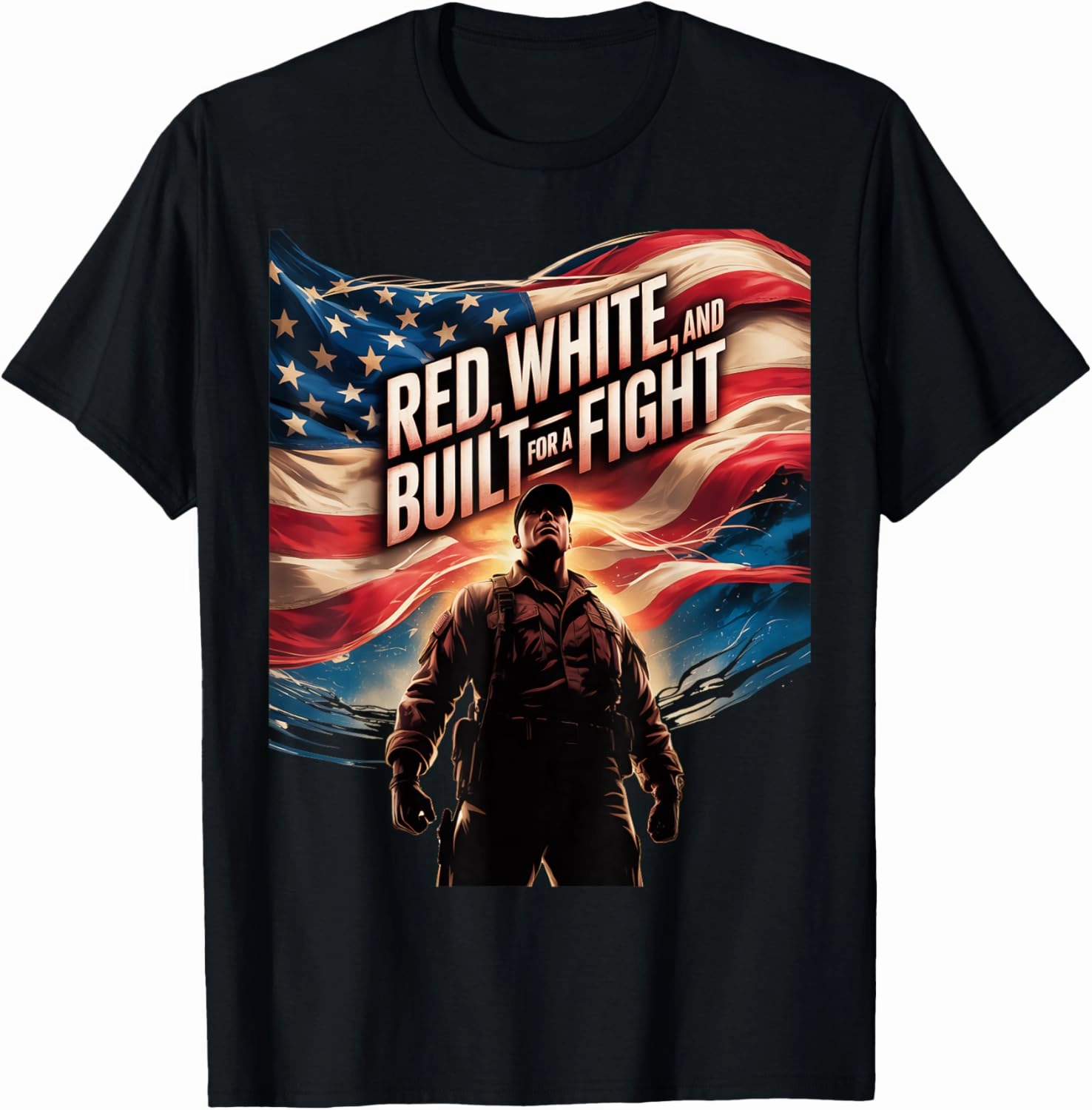 Red White and Built for a Fight T-Shirt