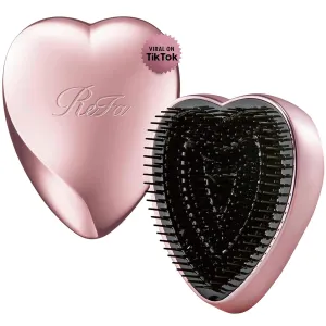 ReFa HEART BRUSH ROSE GOLD | Heart Shaped Detangling Brush for Women | Small Hair Brush for Thick Hair | Hair Detangler Brush Travel