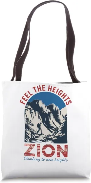 Retro Zion National Park -Vintage Zion Hiking Tote Bag
