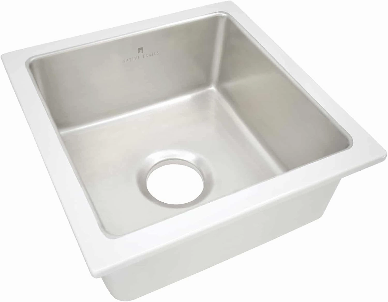 Reveler Fireclay Undermount Bar Sink - 15.75" x 15.75" x 7.5" Silver