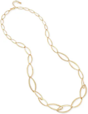 Robert Lee Morris Oval Link Long Necklace, Gold, One Size