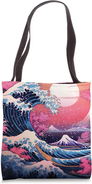 Sakura Colorful Whispers The Ephemeral Japanese Flowers Wave Tote Bag