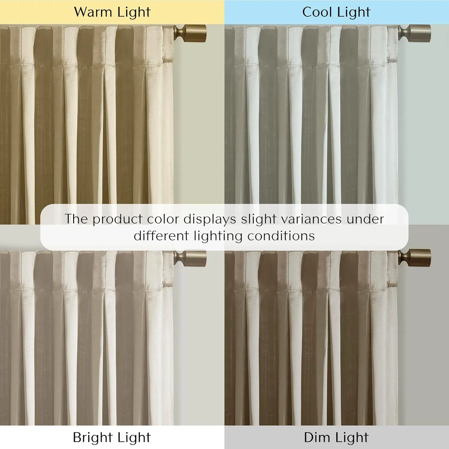 Satin Window Curtain - Luxurious Single Piece for Living Room & Bedroom, Dual Hanging Design, Avignon, 52x84 Champagne