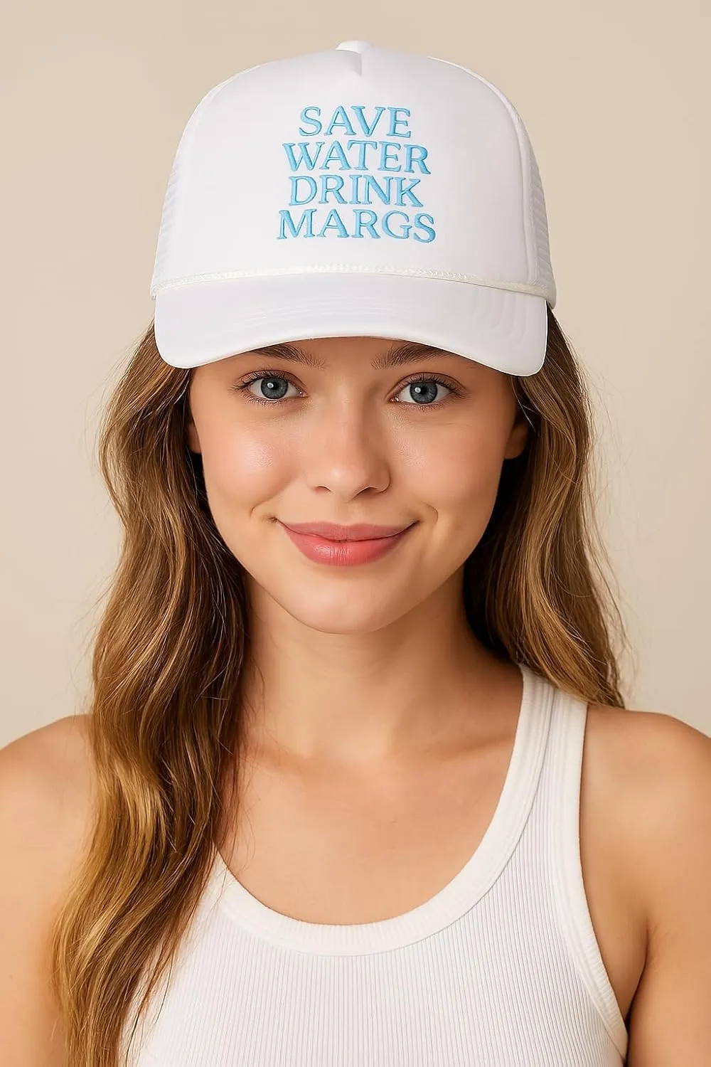 Save Water Drink Margs Trucker Hat | Margarita Tequila Drinking Hat | Foam Snapback Hat for Men & Women