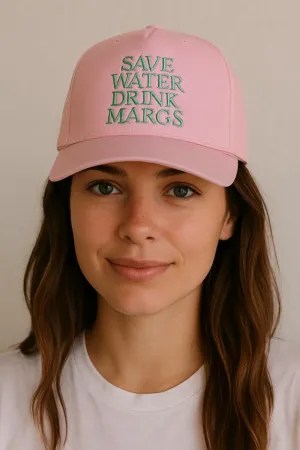 Save Water Drink Margs Trucker Hat | Margarita Tequila Drinking Hat | Foam Snapback Hat for Men & Women