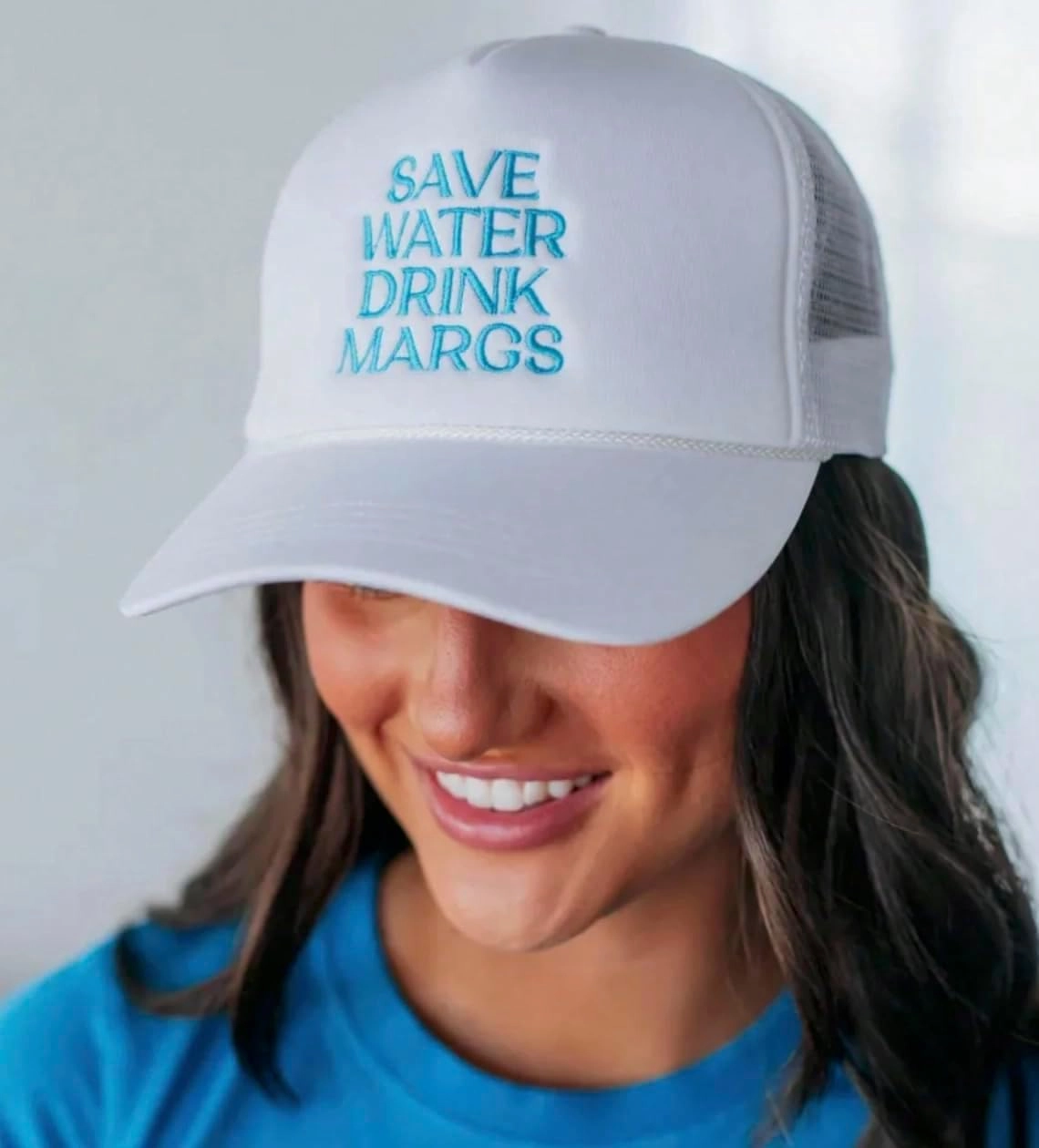 Save Water Drink Margs Trucker Hat | Margarita Tequila Drinking Hat | Foam Snapback Hat for Men & Women
