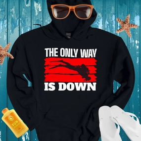 Scuba Diving Hoodie Black Bold Adventure Statement