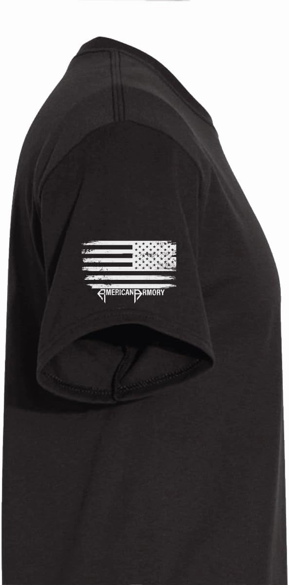 Semi-Auto Zone Mechanic Car Repair Graphic T-Shirt, Black Cotton, American Flag Sleeve Design