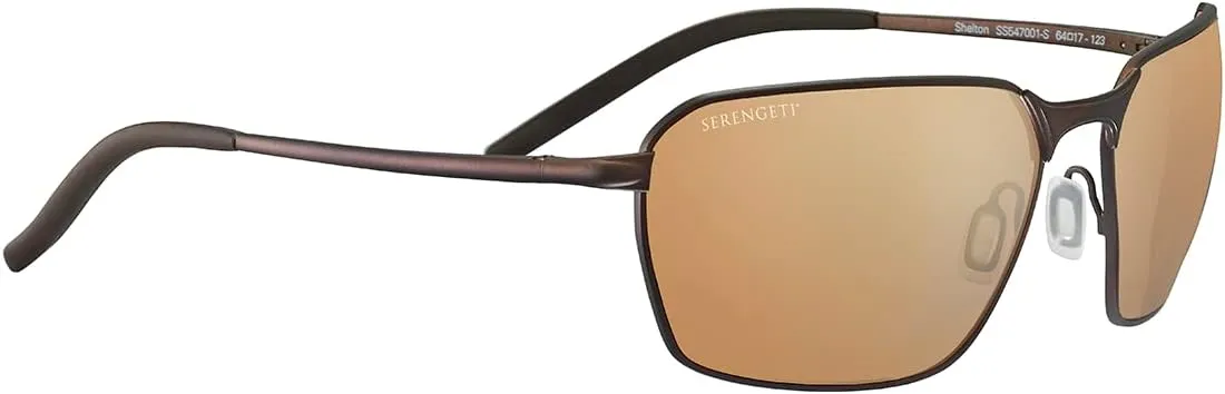 Serengeti - Shelton, Matte Chocolate Brown, Mineral Polarized Drivers Gold Cat 3 to 3, Large, Sunglasses, Masculine, Adult