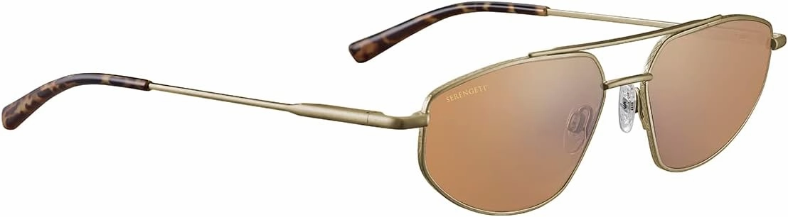Serengetti Rectangular Marlon Matte Light-Mineral Polarized Drivers Gold, Multi, One Size