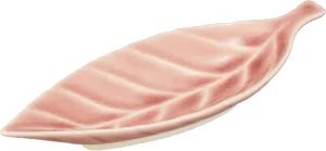 Seto Ware 027-0512 Plate Plate, Small, Approx. 5.9 x 2.4 inches (15 x 6 cm), Gefu Kiln Leaf, Rose, Pink, Microwave, Dishwasher Safe, Made in Japan