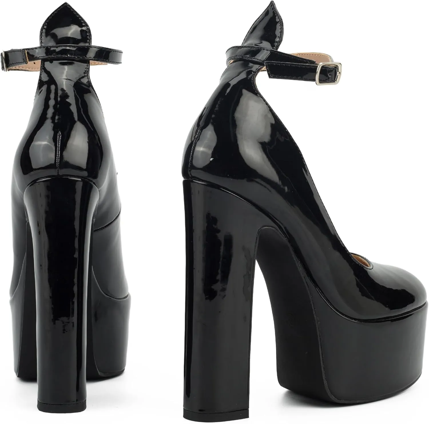 Sexy Gothic Ankle Strap Platform Heels for Women Pumps with High Chunky Heels - Perfect for Party, Wedding, Prom, Cosplay