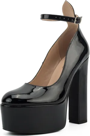 Sexy Gothic Ankle Strap Platform Heels for Women Pumps with High Chunky Heels - Perfect for Party, Wedding, Prom, Cosplay