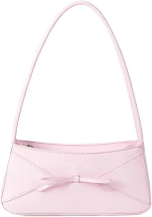 Shoulder Bag for Women Small Cute Bow Y2K Leather Clutch Purse Top Handle Handbag Trendy Underarm Bag Satchel 2025