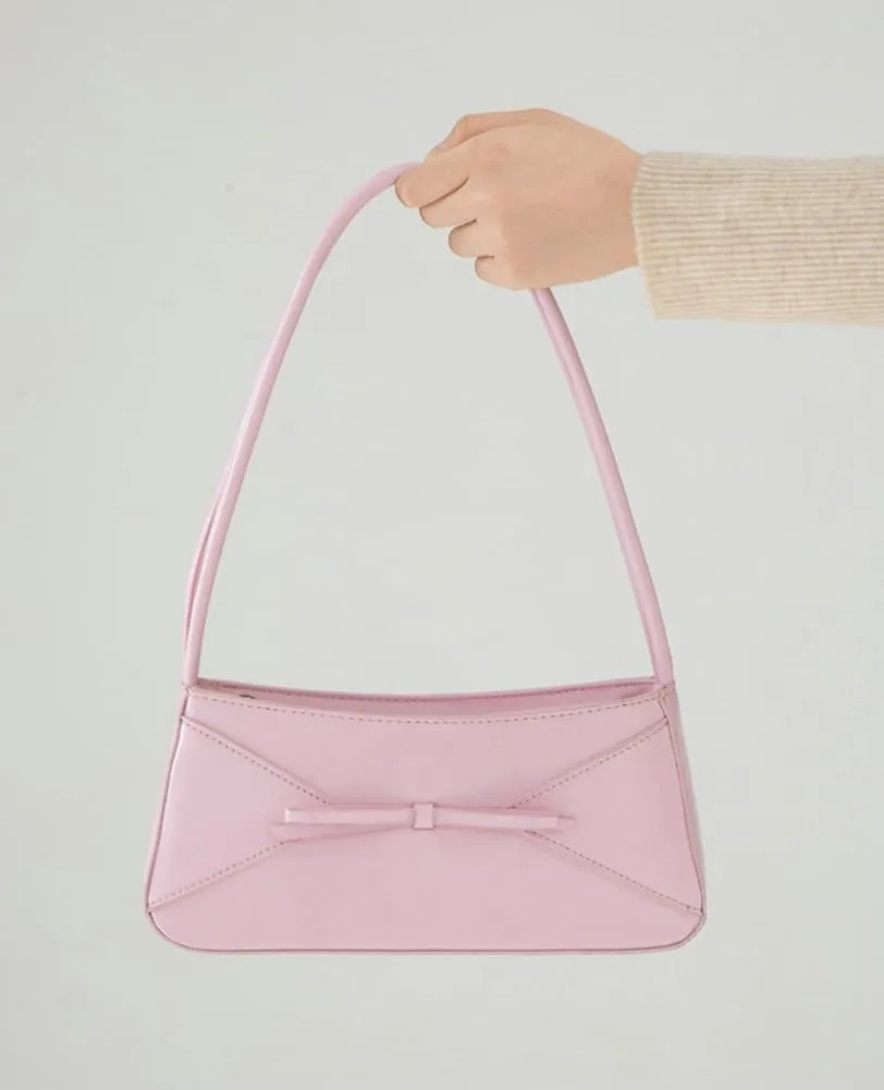 Shoulder Bag for Women Small Cute Bow Y2K Leather Clutch Purse Top Handle Handbag Trendy Underarm Bag Satchel 2025