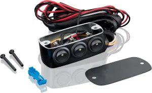Show Chrome Accessories 52-705LMA Matte Black Clutch Side Switch Block