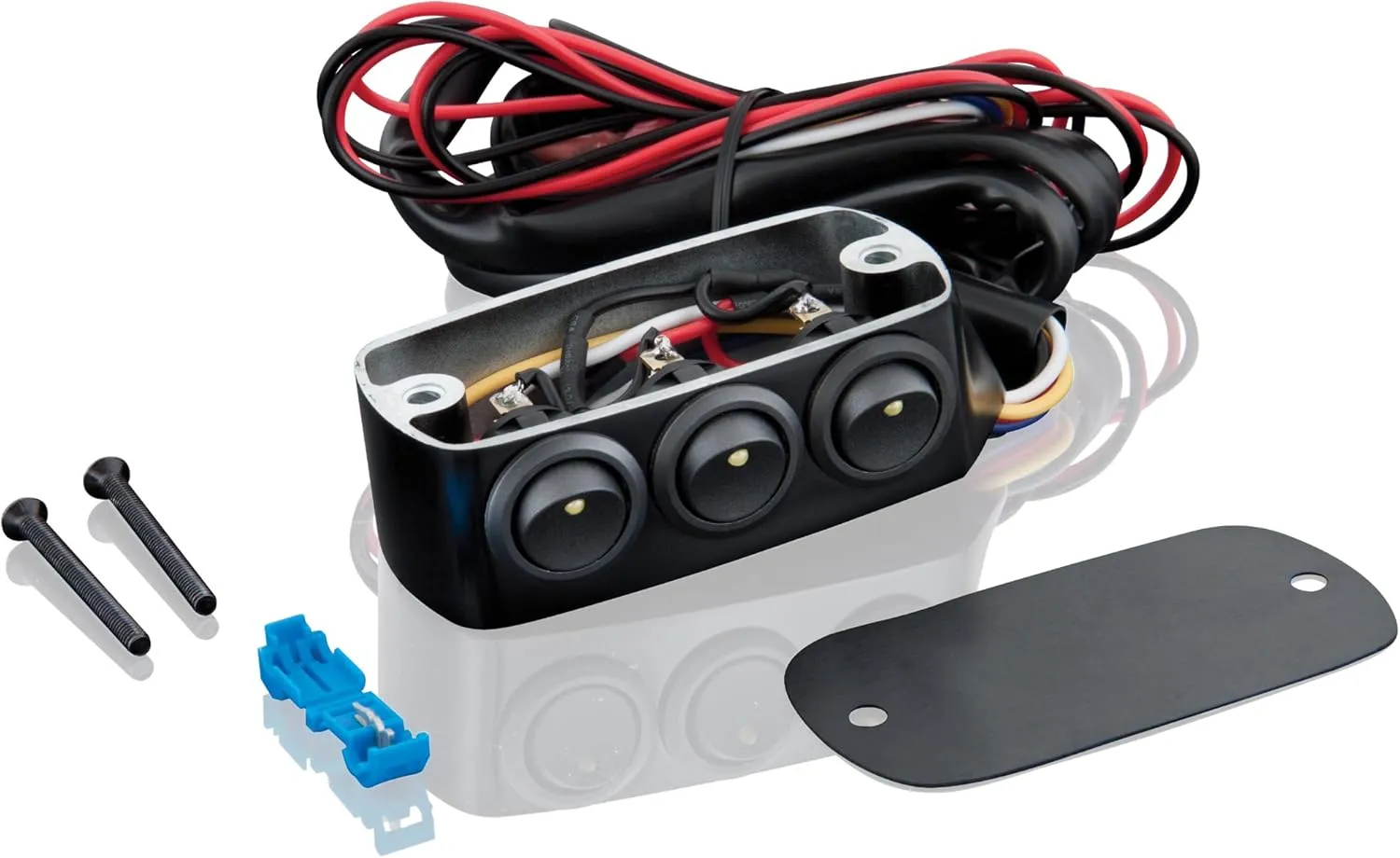 Show Chrome Accessories 52-705LMA Matte Black Clutch Side Switch Block