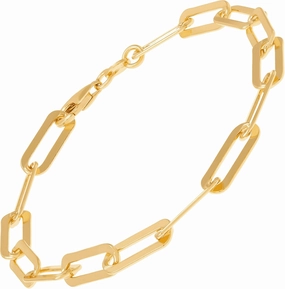 Silpada 'Golden Oval' Chain Bracelet in 14K Gold Plated Sterling Silver, 7 1/2"