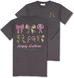 Simply Southern Multi Camouflage - Bows - Adult T-Shirt