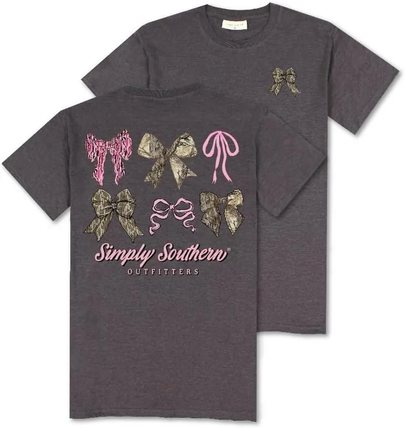 Simply Southern Multi Camouflage - Bows - Adult T-Shirt