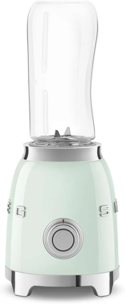 SMEG 50's Retro Style Personal Blender with Backlit Knob and Two BPA 600 ML Free bottles PBF01PGUS Pastel Green