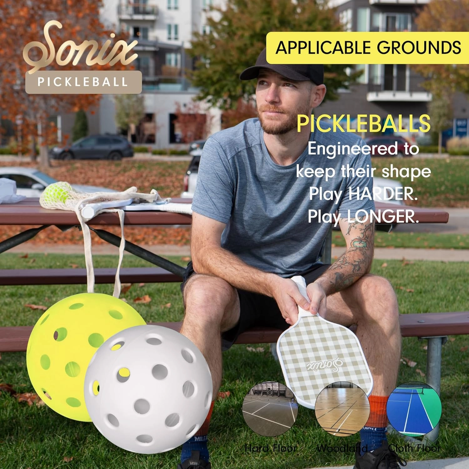 Sonix | USAPA Approved | Pickleball Paddles Set of 2 | Fiberglass Surface Pickleball Set with 2 Rackets, 4 Balls, & Bag