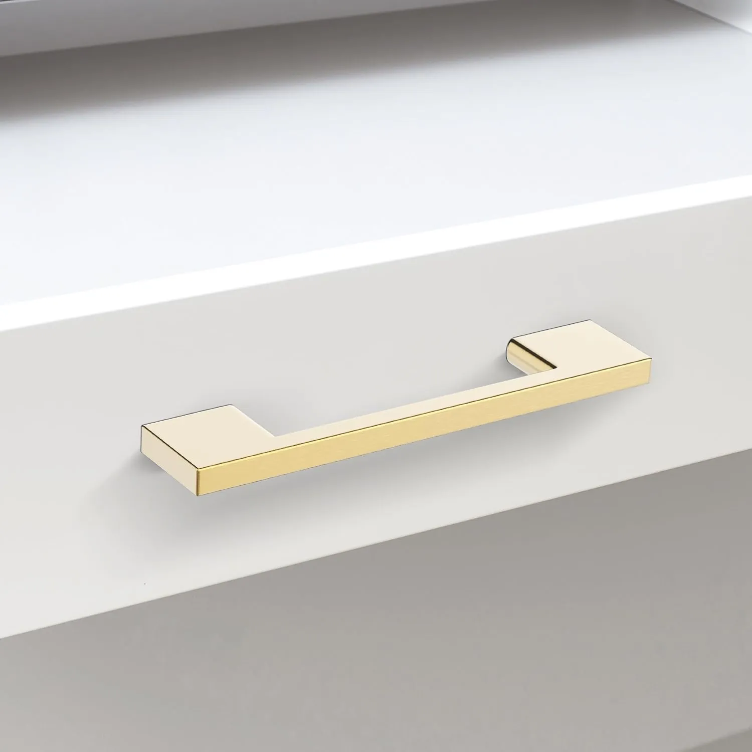 Southern Hills 5 Pack Gold Cabinet Pulls - 96mm Brushed Gold Drawer Pulls for Drawers & Cupboards