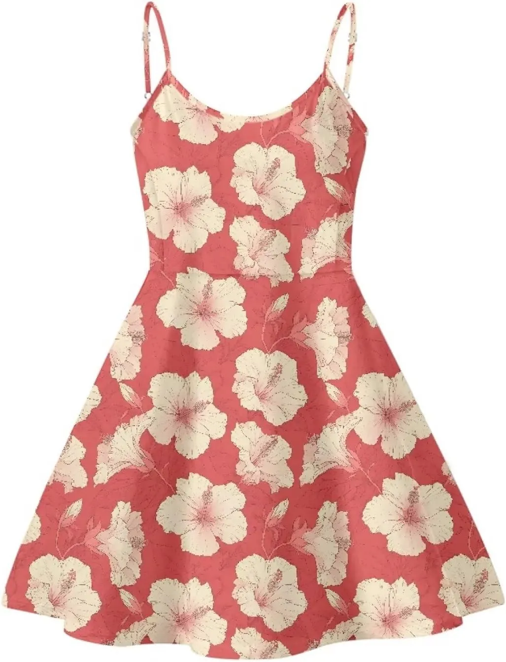 Spaghetti Strap Midi Satin Dresses Summer Sleeveless Sundree Women Girl Beach Party Swing Dress