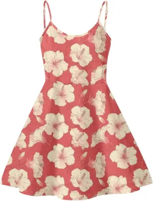 Spaghetti Strap Midi Satin Dresses Summer Sleeveless Sundree Women Girl Beach Party Swing Dress