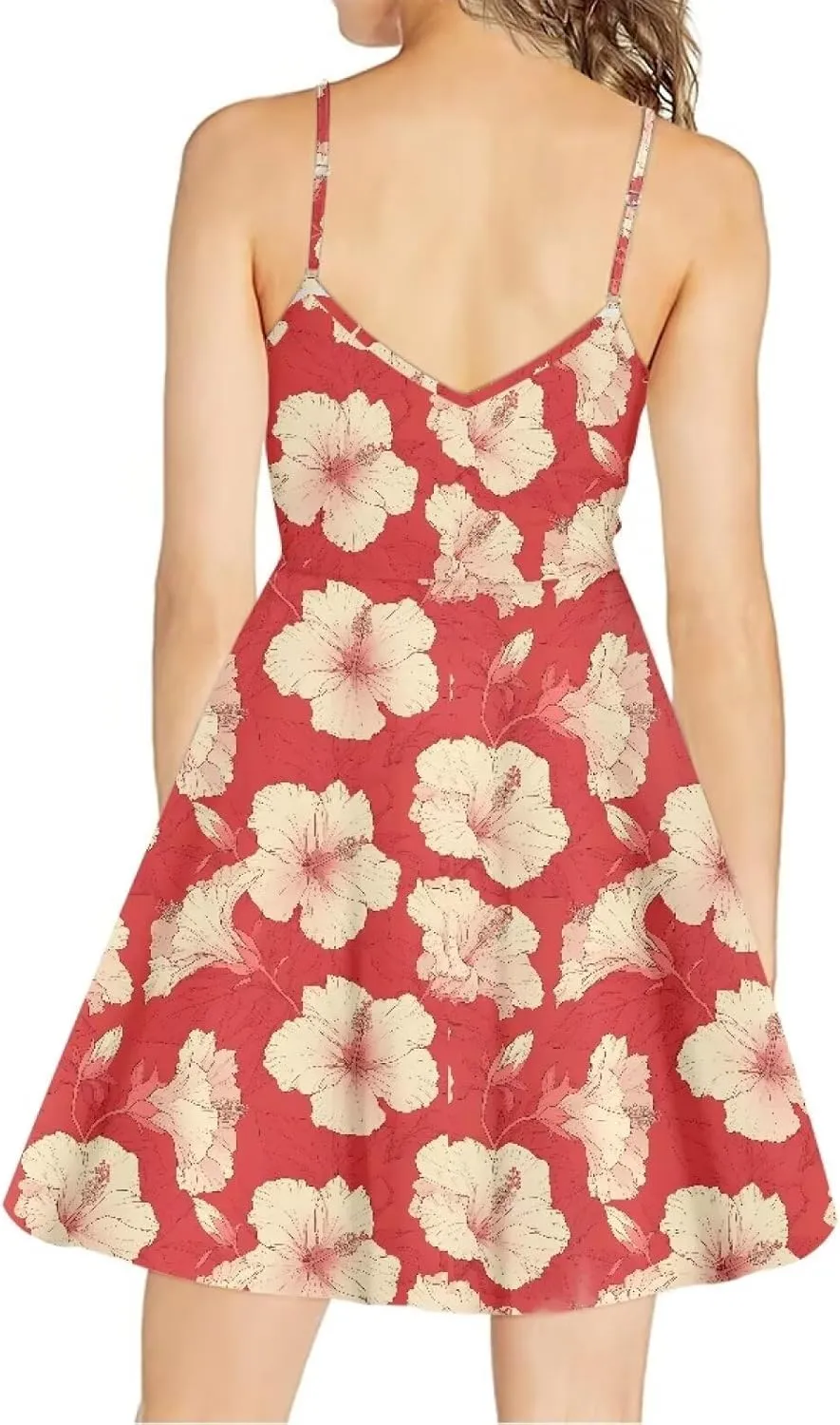 Spaghetti Strap Midi Satin Dresses Summer Sleeveless Sundree Women Girl Beach Party Swing Dress