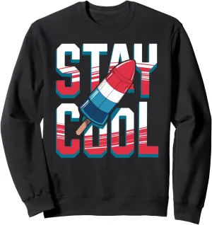 Stay Cool Rocket Popsicle Design Sweatshirt