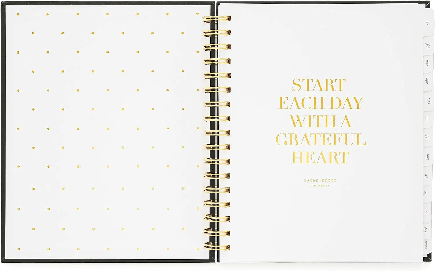Sugar Paper Signature Spiral Planner, Black, 2024, Monthly Daily Weekly Layouts, January to December 2024, 7.5" x 9.25" (Black)